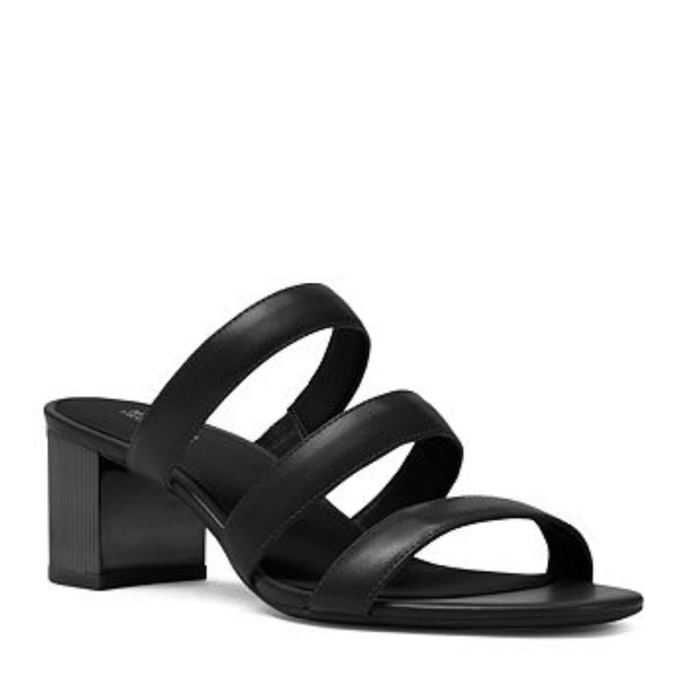 MICHAEL KORS PALOMA FLEX MULE BLACK LEATHERS SANDALS SIZE: 9:5 - Picture 4 of 6